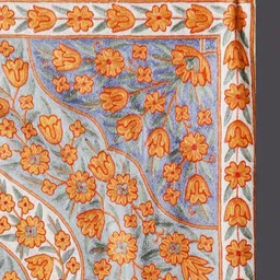 Exotic India Gold-Toned Ethnic Motifs Printed Carpet image 2