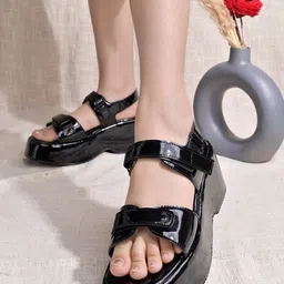 Shoetopia Women Flatform Heeled Sandals-picture-36