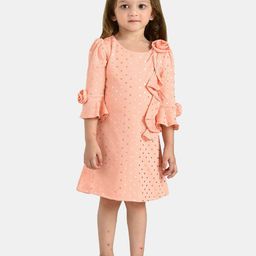 Peppermint Girls Peach-Coloured A-Line Dress-picture-40
