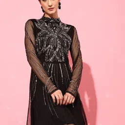 STREET 9 Long Sleeves A-Line High Neck Dress-picture-34