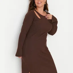 Trendyol Women Brown A-Line Dress-picture-38