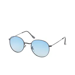 Micelo Martin Unisex Blue Lens & Black Round Sunglasses with UV Protected Lens-picture-31
