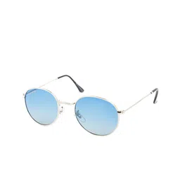 Micelo Martin Unisex Blue Lens & Silver-Toned Round Sunglasses UV Protected Lens MM1004 C5-picture-40