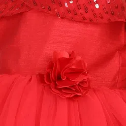 Toy Balloon kids Red Embellished Net Maxi Dress image 5