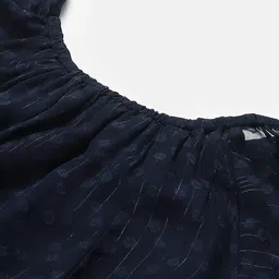 United Colors of Benetton Girls Navy Blue A-Line Dress image 2