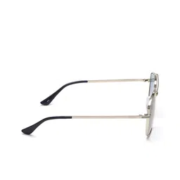 IDEE Men Blue Lens & Silver-Toned Square Sunglasses with UV Protected Lens image 3