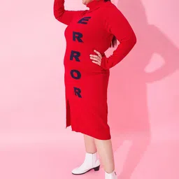 CURVY STREET Typography Printed Sheath Midi Dress image 3