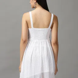SHOWOFF Women Off White Chiffon Dress image 3