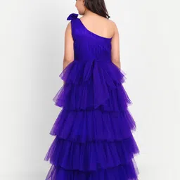 TILISM Girls Net Fit & Flare Tulle Maxi Dress image 3