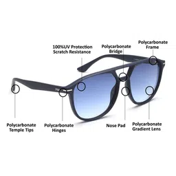 FILA Men Square Sunglasses With UV Protected Lens SFI361K576QSSG image 4