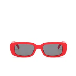 Awestuffs Women Black Lens & Red Rectangle Sunglasses with UV Protected Lens RFDSASIM0622 image 2