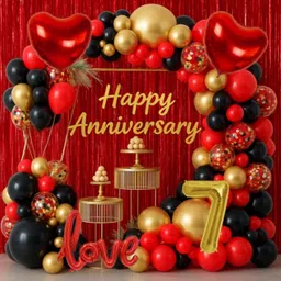 7th Happy Anniversary Decoration Kit – 55 Pcs-image-44