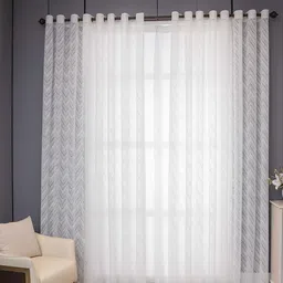 jubilant home fashion 210 cm (7 ft) Door Net Semi Transparent Curtain (Pack Of 2) image 2