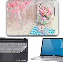 Lonaar 3IN1 Vinyl Decal Laptop Skin Sticker Combo With Screen Guard & Key Guard (3308) Combo Set-image-68