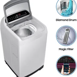 samsung 6.5 kg 5 Star Inverter Wobble technology Fully Automatic Top Load Grey image 4