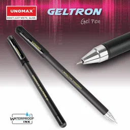 unomax GELTRON GEL PEN | INK - BLACK | 20 PENS | Gel Pen image 3