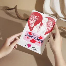 aanyacentric Anniversary Printed Card with Envelope 5.8x8.3 inch Romantic Gift Greeting Card image 4