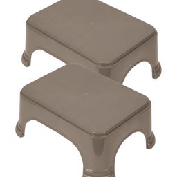 Kuber Industries Brown 2 piece Solid Plastic Bath Accessories Set-picture-46