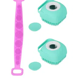 MAJESTIQUE Pink & Teal Silicone Bathroom Accessories Set-picture-15