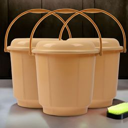 Kuber Industries Cream-Coloured 3 Pieces Bath Accessories Set-picture-34