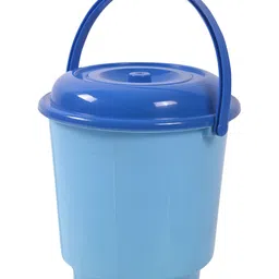 Kuber Industries Blue 5 Pieces Solid Plastic Bath Accessories Set image 4