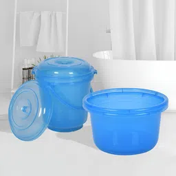 Kuber Industries Transparent & Blue 4 Pieces Bath Accessories Set image 5