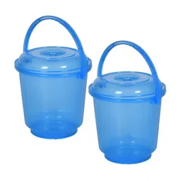 Kuber Industries Transparent & Blue 2 Pieces Classic Bath Accessories Set image 5