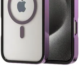 luxury kase Luxury KaseLK178 Electroplate Titanium Magnet Wireless Solid iPhone 16 Pro Back Case image 4