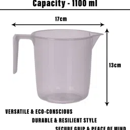 Kuber Industries Blue & Grey 6 Pieces Bath Mug 1.1L each image 3