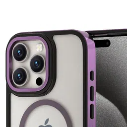 luxury kase Luxury KaseLK178 Electroplate Titanium Magnet Wireless Solid iPhone 16 Pro Back Case image 5