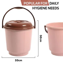 Kuber Industries Peach-Coloured & Grey 6 Pieces Solid Plastic Bath Accessories Set image 4