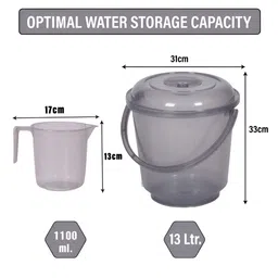 Kuber Industries Transparent & Grey 8 Pieces Classic Bath Accessories Set image 3