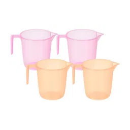 Kuber Industries Pink & Orange 4 Pieces Bath Mugs 1.1L each image 3