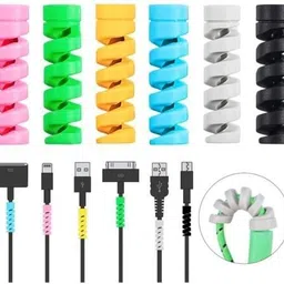 ASN Spiral Charger Cable Protector Data Cable Saver Charging Cord Protective Cable Cover (4 Pieces, Set of 4) Cable Protector image 3