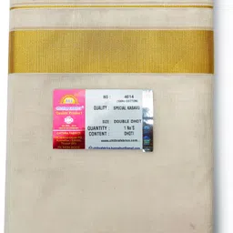 Chithra Fabrics 1½'Inch Kasavu Border | 4.00m Kerala Mundu For Men Solid Men Dhoti-picture-18