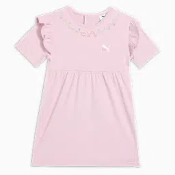 FLOWER FARM Youth Girl's Knee-Length Casual Dress-image-2