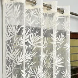 fabrilia 213 cm (7 ft) Net Semi Transparent Door Curtain (Pack Of 2) image 2