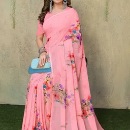 yashika Floral Print Daily Wear Georgette Saree image 5