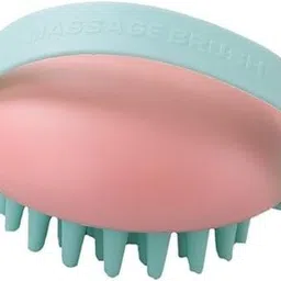 rey naturals Hair Scalp Massager Shampoo dispenser Brush with Soft Silicon Bristles - Pink-picture-13