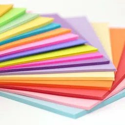 eclet A3 50 pcs Color Sheets (5 Colours x 10 Sheets Each) Double-Sided Multicolor 160 GSM Pastel Sheet for Greeting Cards, Art & Craft A3 Fluorescent Neon Craft 160 gsm Coloured Paper image 4