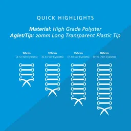 Lify 2 Pair Flat Shoelace - Sports Shoe- Black - 120CM Shoe Lace image 4