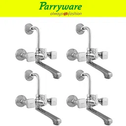 parryware Ritz Wall Mixer 2 in 1 with Overhead Shower Provision set of 4 pic 266 Wall Mixer with Overhead Shower Provision Wall Mixer Faucet image 1