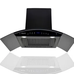 kraft italy CHIMNEY VIYA 90 CM Auto Clean Wall Mounted BLACK 1650 CMH Chimney-picture-15