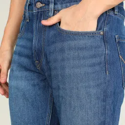 pepe jeans Men Straight Fit Mid Rise Blue Jeans image 5