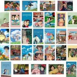obita Paper Anime Wall Art Posters, Studio Ghibli, Cartoon, 10L x 15W cm, Set of 30 | Wall Collage Kit, aesthetic posters | Room Decor Photo Collection| Posters for Room Decoration Fine Art Print-picture-20