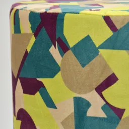 riance creations Abstract Geometric Print Seating Stool In Multi Color image 5
