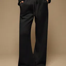 dockstreet Women Solid Black Track Pants-picture-20