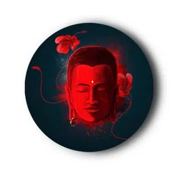 Round Multicolour Buddha'S Philosophy Canvas Art Print By The Artment image 2