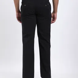 indian terrain Men Regular Fit Black Pure Cotton Trousers image 2