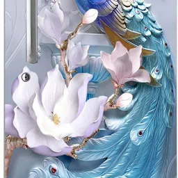 ld creative Vinyl Abstract Blue Wallpaper image 1